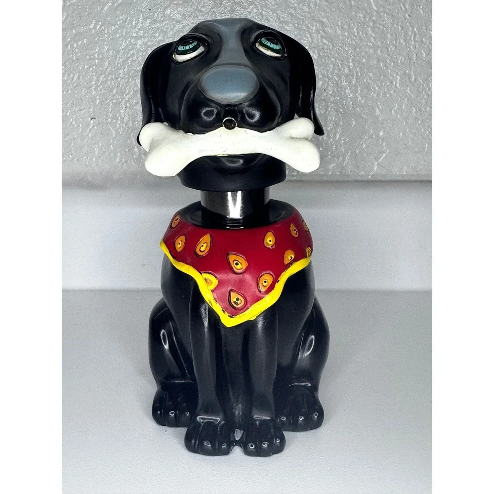 Allen Designs Studio Collection Black Dog Bone 7.5in Soap Dispenser Rare Retired